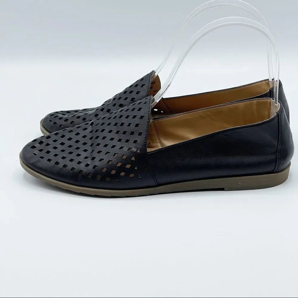 Franco Sarto Frontier 2 laser cut out leather slip on flats - US Women’s 5.5 / E